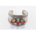 Bangle Cuff Bracelet Sterling Silver 925 Coral Gem Stone Handmade Women C449